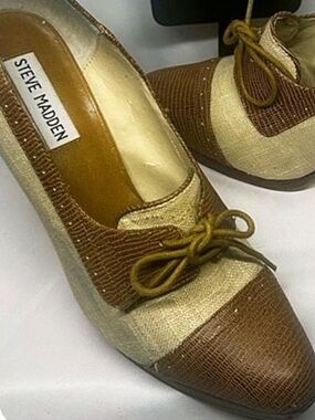 🤎 CHIC ACADEMIA VIBES 🤎 Vintage Steve Madden "Reilly" Oxford Pumps     Size 8